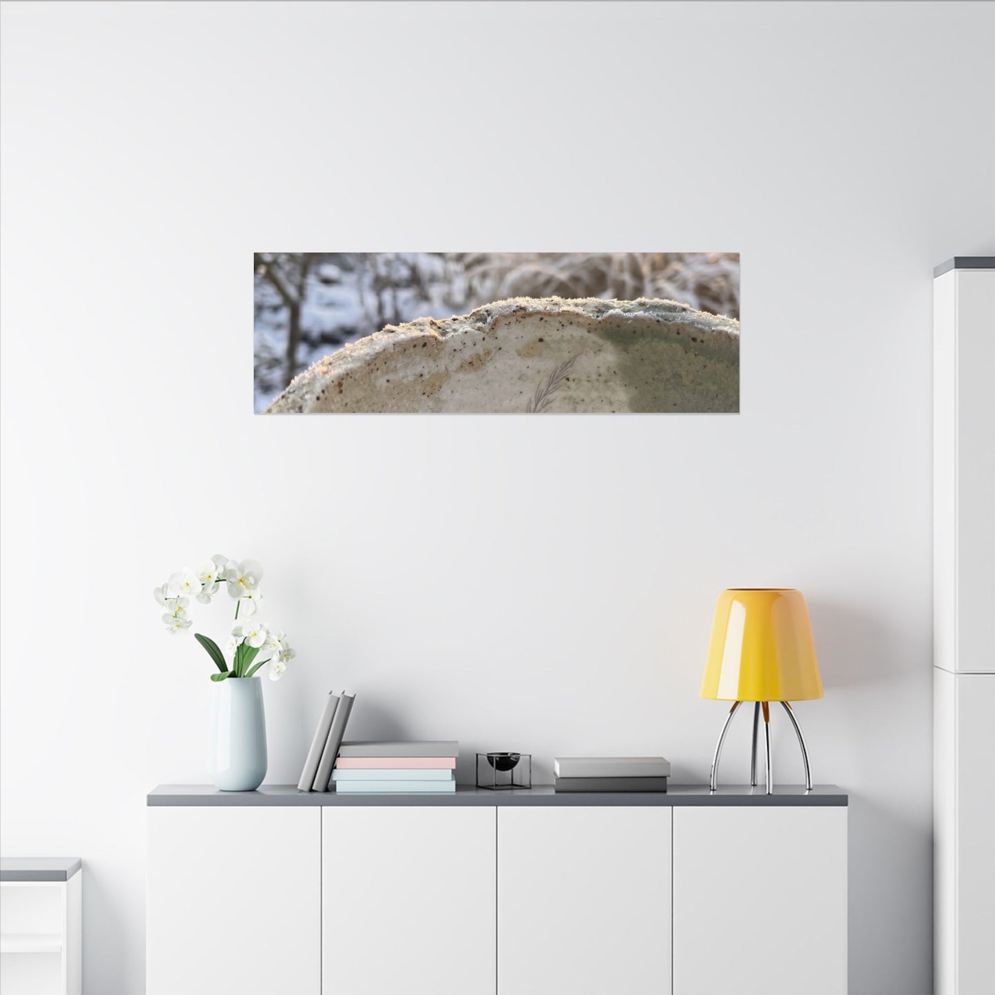 Ceramic Bowl Canvas Art | Winter Japandi Minimal Line Art