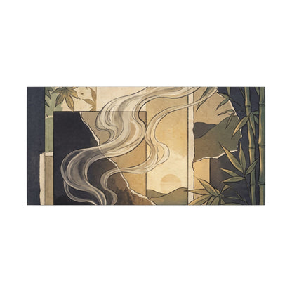 Tranquil Incense Smoke Canvas Art - Ukiyo E Inspired Zen