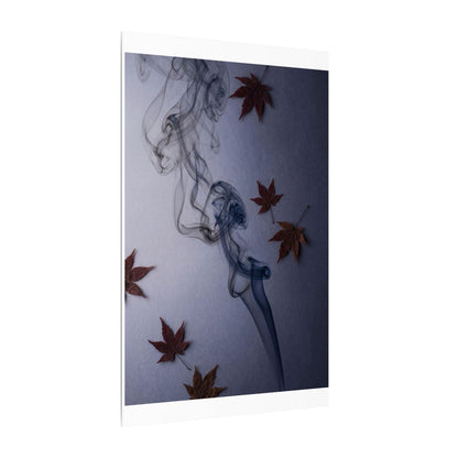 Dark Japandi Incense Smoke in Dawn | Moody Minimal Canvas Art