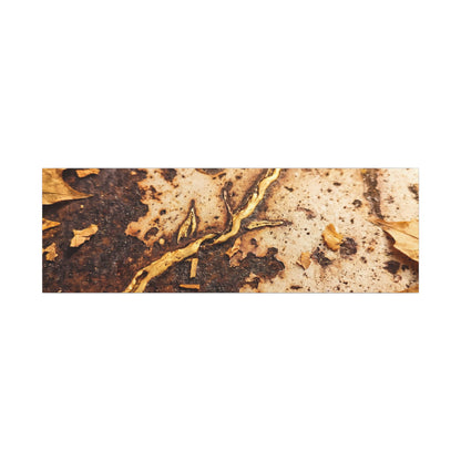 Kintsugi Rust Patina in Golden Hour | Gold Vein Canvas Art