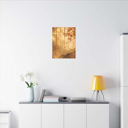 Shoji Screen Texture Canvas Art | Earthy Japandi Art
