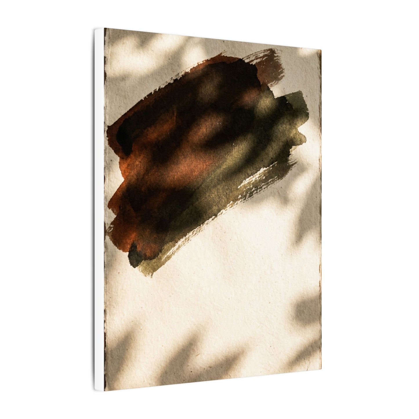 Ink Brushstroke Canvas Art | Summer Dark Japandi Moody Minimal Art