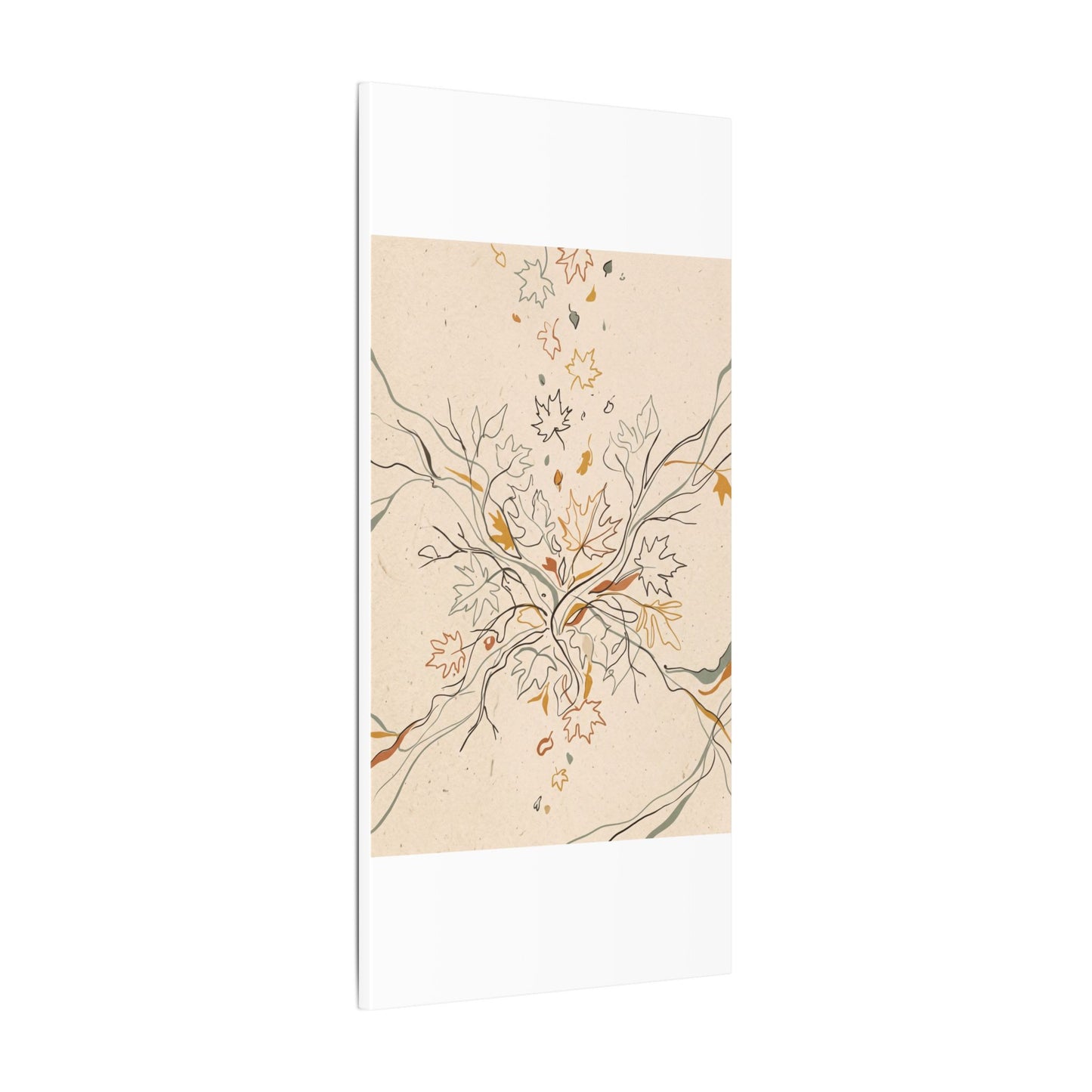 Warm Shadow Play Canvas Art - Minimal Line Japandi