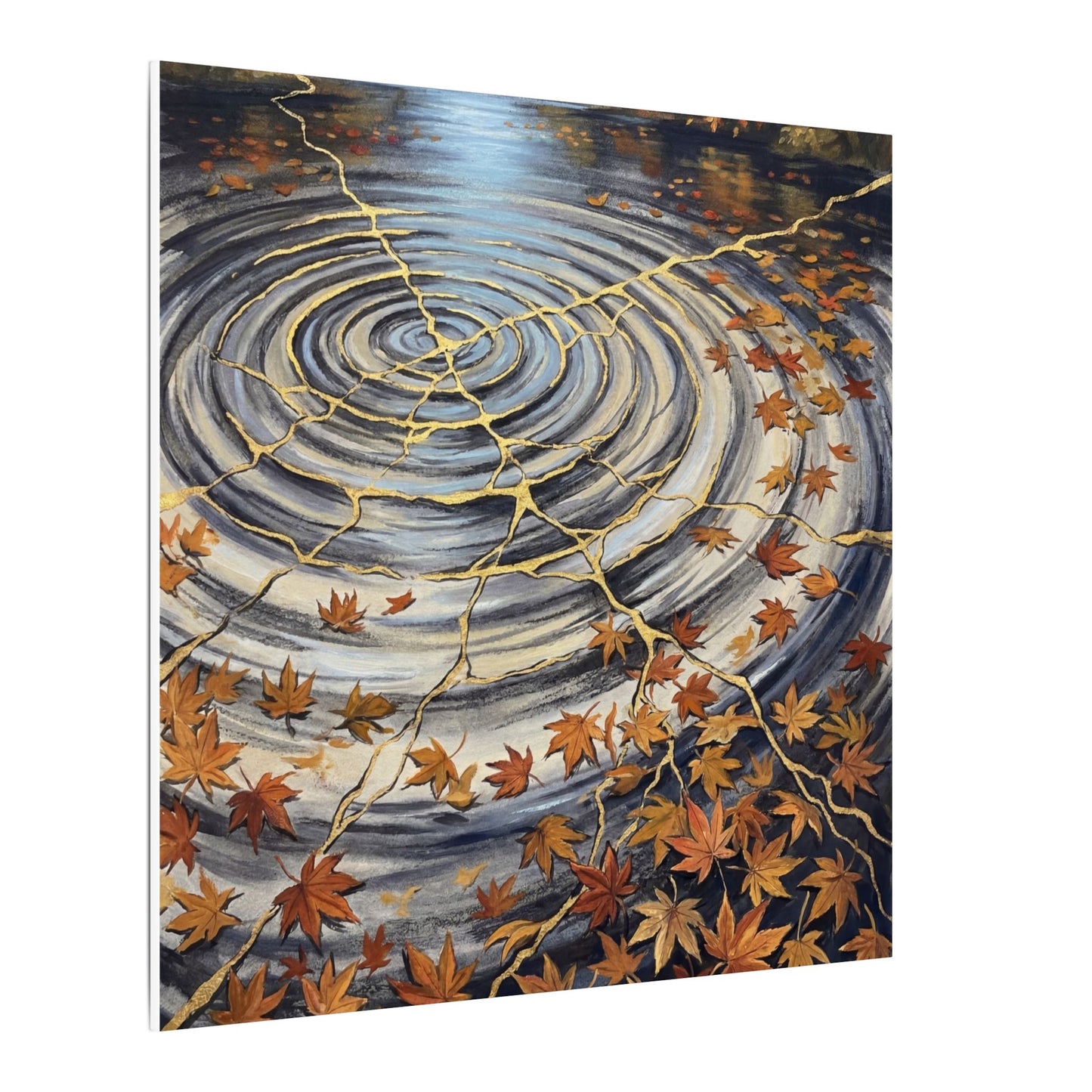 Moonlight Water Ripple Canvas Art - Kintsugi Fukinsei