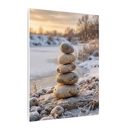 Ma River Stones Canvas Art - Japandi Japanese Pattern