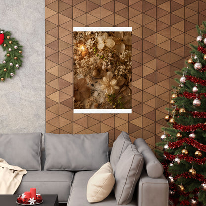 Candlelight Dried Flowers Wall Art Print - Japandi Fukinsei
