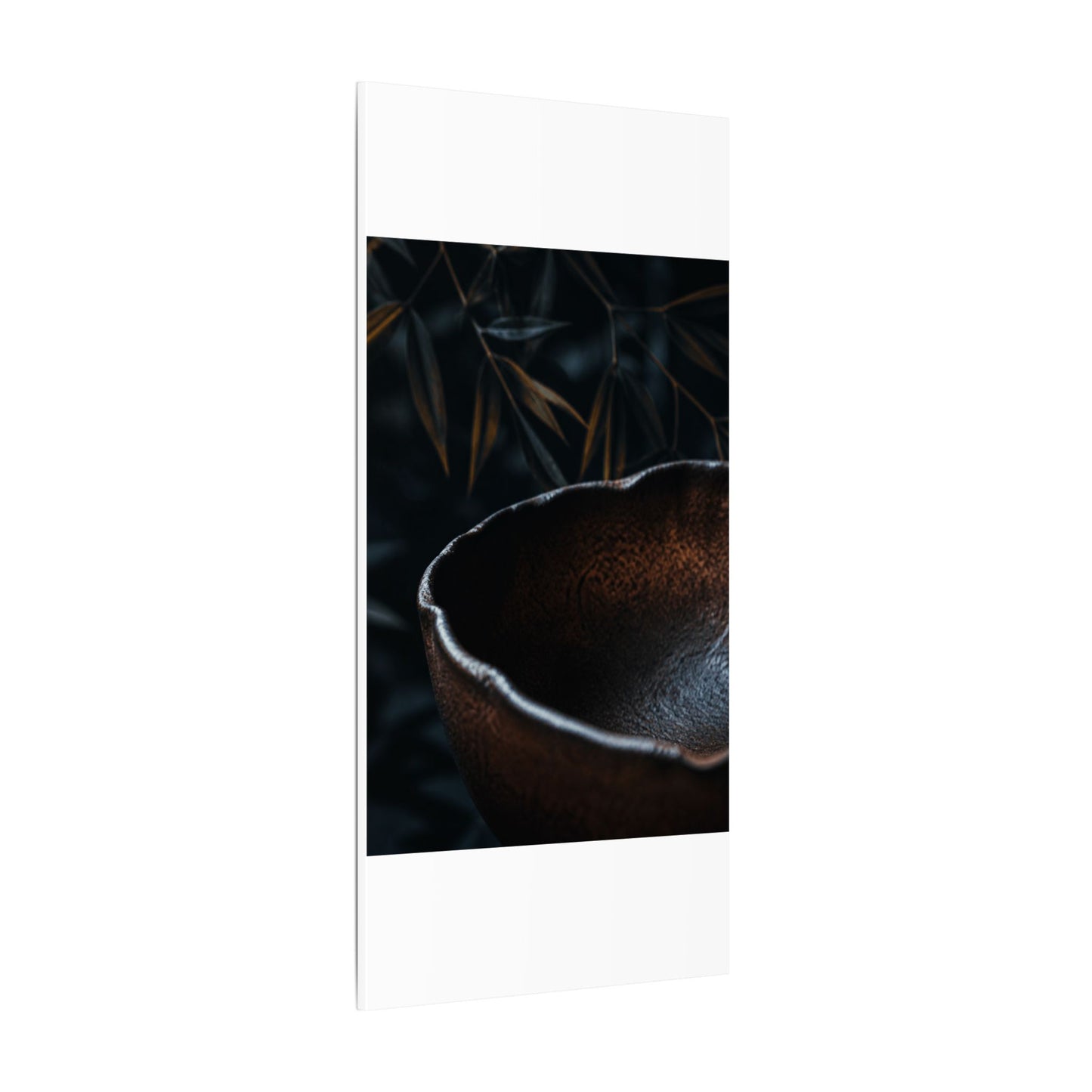 Luxurious Ceramic Bowl Canvas Art - Shadow Zen Dark Japandi