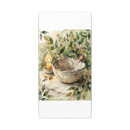 Ceramic Bowl Summer Canvas Art | Japandi Elegant Design