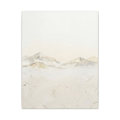 Mountain Mist Winter Canvas Art | Japandi Warm Design