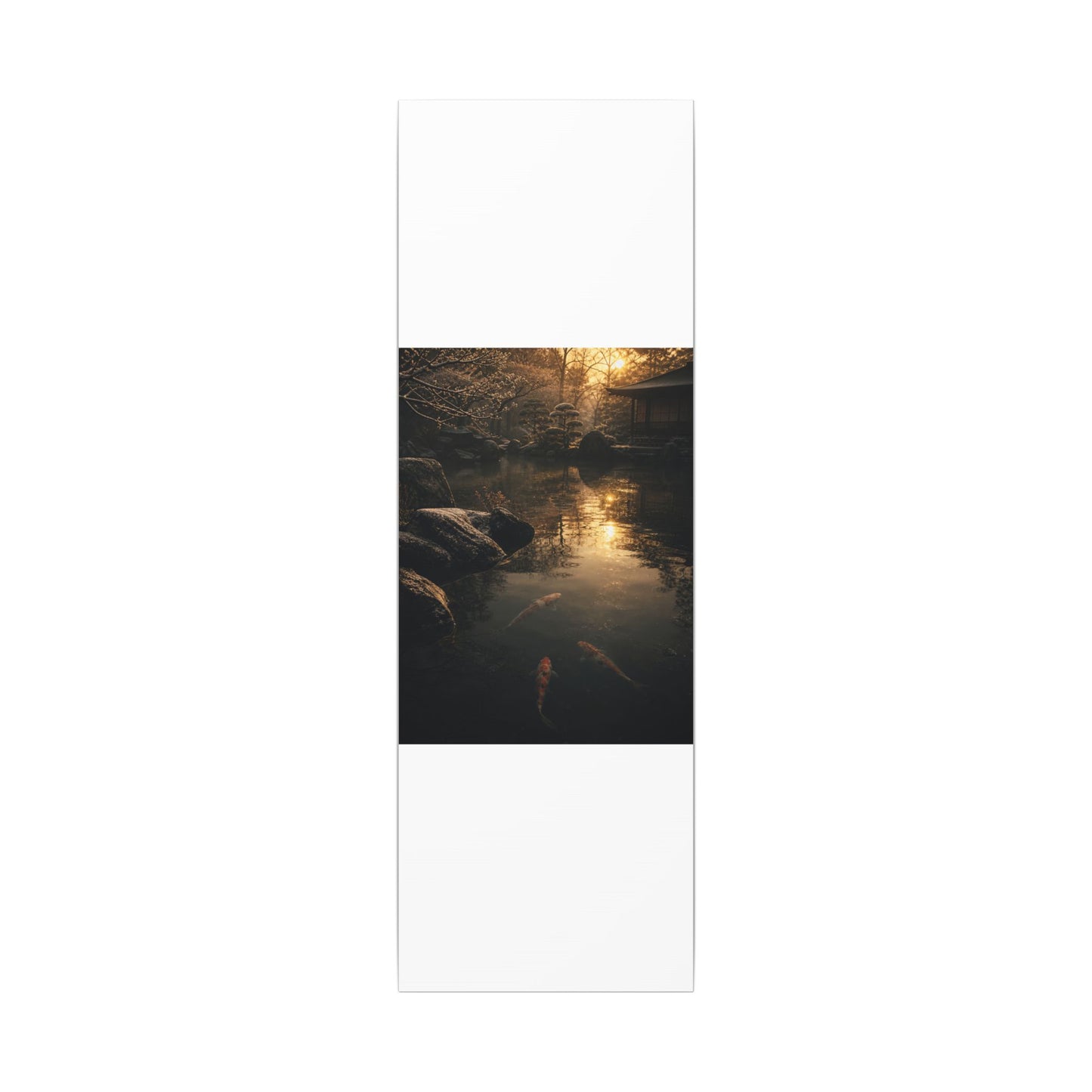 Winter Koi Pond Shadow Zen Canvas Art | Bold Decor