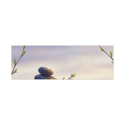 Spring River Stones Gold Vein Canvas Art | Philosophical Decor