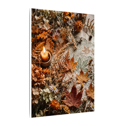 Candlelight Dried Flowers Canvas Art - Japandi Seijaku
