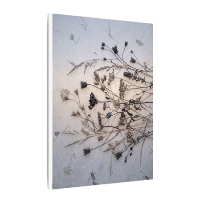 Elegant Dried Flowers Canvas Art - Japanese Pattern Japandi