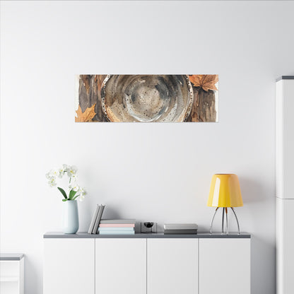 Ma Ceramic Bowl Canvas Art - Japandi Watercolor