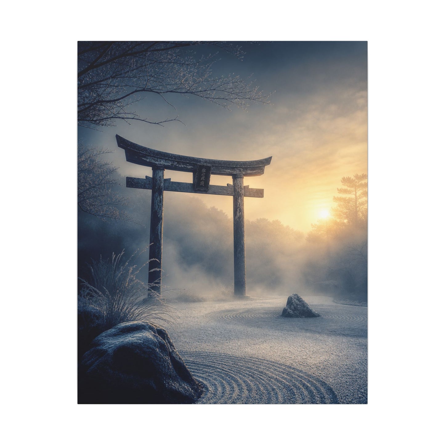 Zen Torii Gate in Golden Hour | Karesansui Canvas Art