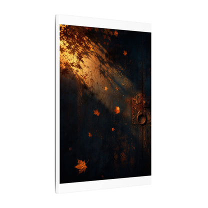 Dark Japandi Rust Patina in Golden Hour | Shadow Zen Canvas Art
