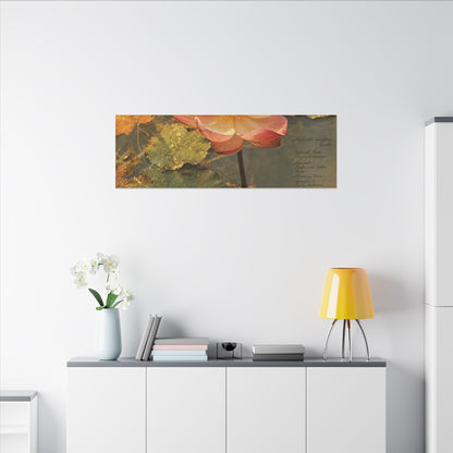 Autumn Lotus Flower Herbarium Canvas Art | Rustic Decor