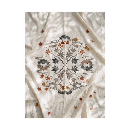 Warm Silk Drape Wall Art Print - Japanese Pattern Japandi
