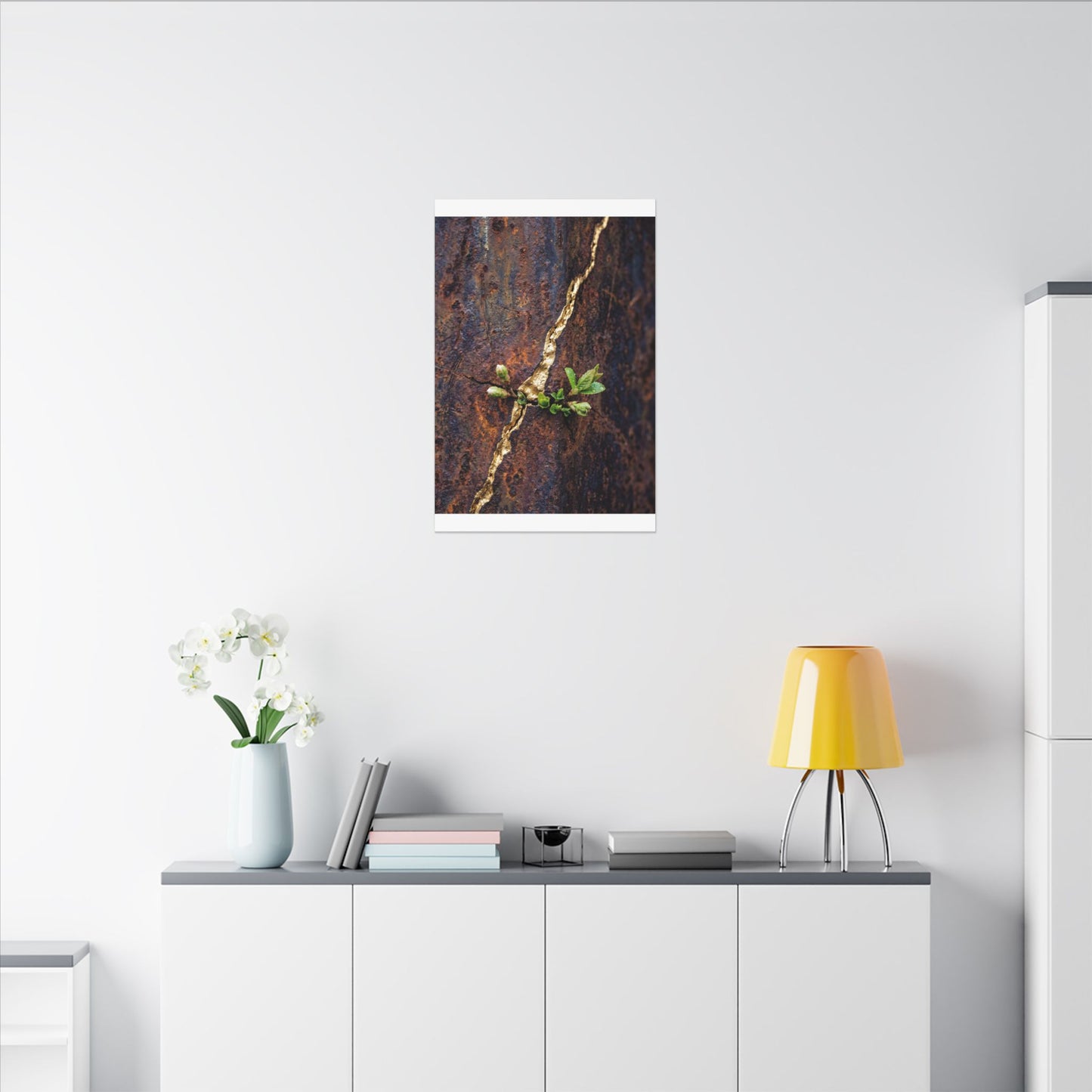 Overcast Rust Patina Canvas Art - Kintsugi Datsuzoku