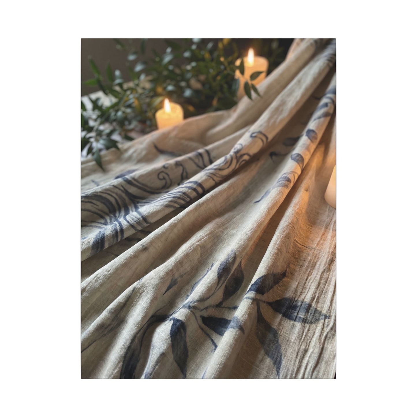 Fukinsei Silk Drape Canvas Art - Japandi Japanese Pattern