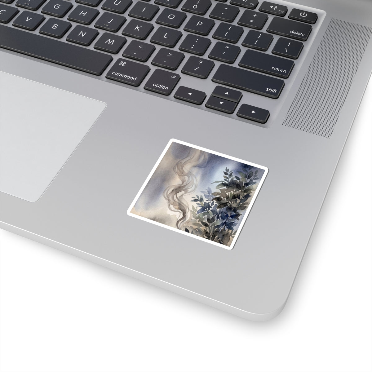 Incense Smoke Watercolor Sticker | Warm Japandi Art