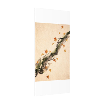 Ink Brushstroke Autumn Canvas Art | Zen Calm Design