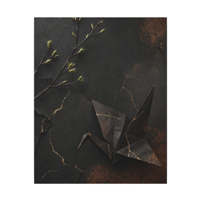 Paper Fold Canvas Art | Spring Kintsugi Broken Beauty Art