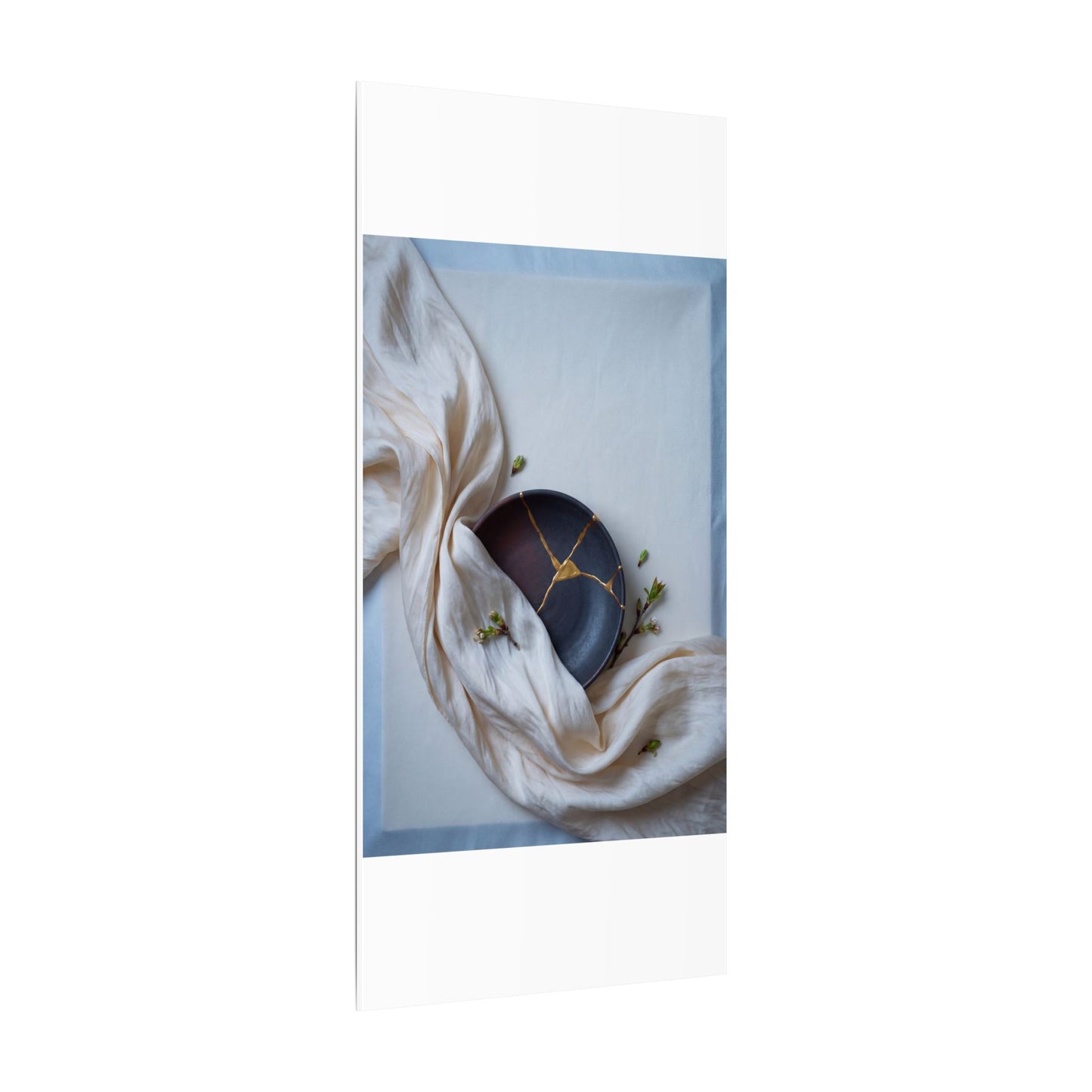 Ma Silk Drape Canvas Art - Kintsugi Gold Repair