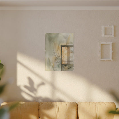 Ma Shoji Screen Canvas Art - Japandi Watercolor