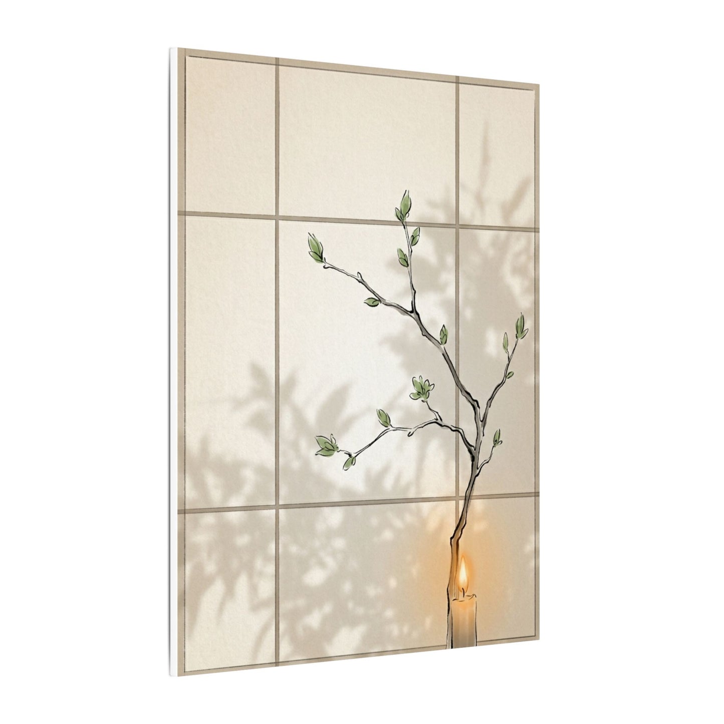 Shoji Screen Spring Canvas Art | Japandi Cozy Design