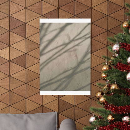 Winter Shadow Play Japanese Pattern Wall Art Print | Warm Decor