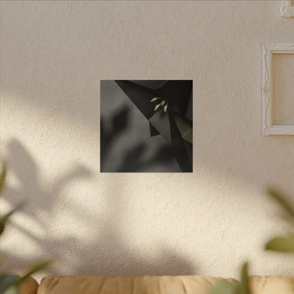 Paper Fold Moody Minimal Canvas Art | Luxurious Dark Japandi Art