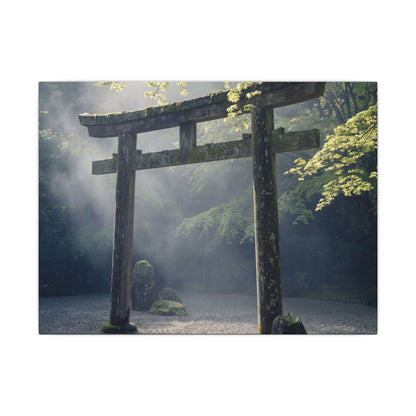 Torii Gate Canvas Art | Spring Zen Karesansui Art Art Print