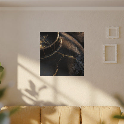 Kintsugi Rust Patina in Golden Hour | Broken Beauty Canvas Art
