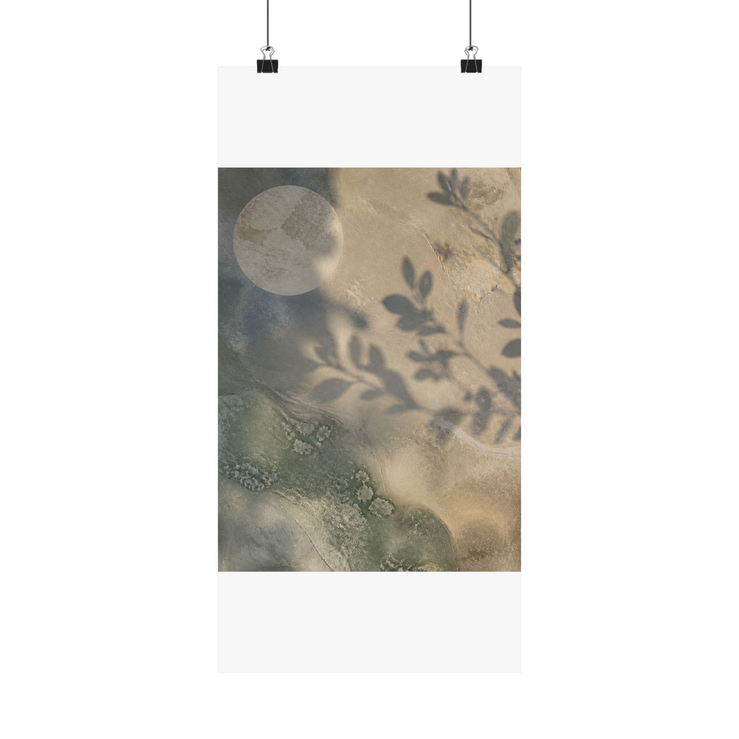 Winter Shadow Play Texture Wall Art Print | Cozy Decor