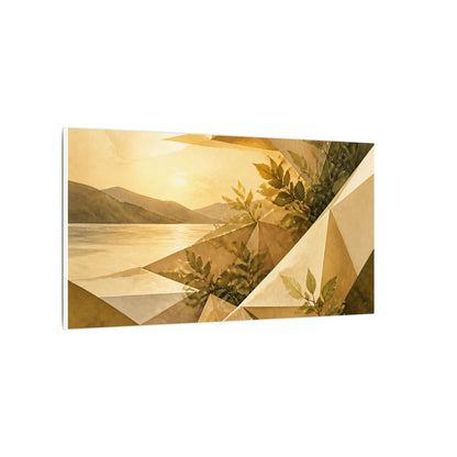 Golden Hour Paper Fold Canvas Art - Japandi Ma