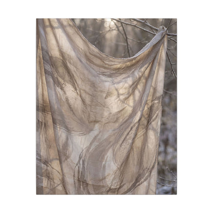 Ma Silk Drape Canvas Art - Japandi Japanese Pattern