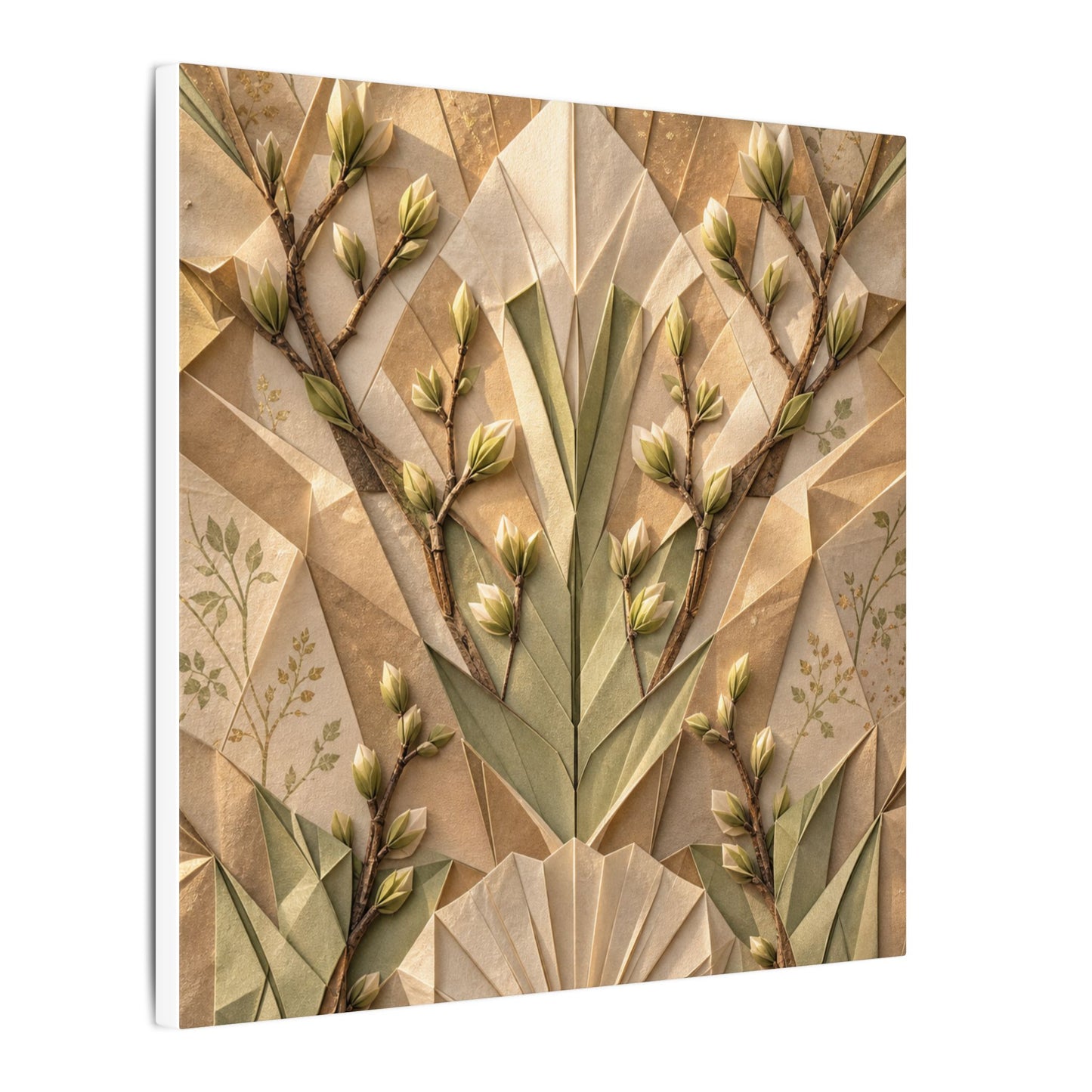 Kanso Paper Fold Canvas Art - Japandi Japanese Pattern