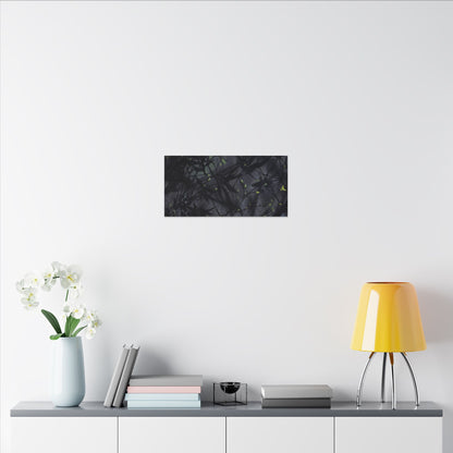 Shadow Play Spring Canvas Art | Dark Japandi Atmospheric Design