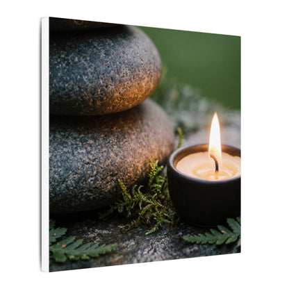 Warm River Stones Canvas Art - Japanese Pattern Japandi