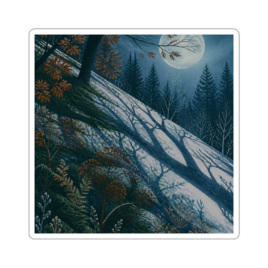Shadow Play Winter Sticker | Cottagecore Nostalgic Design