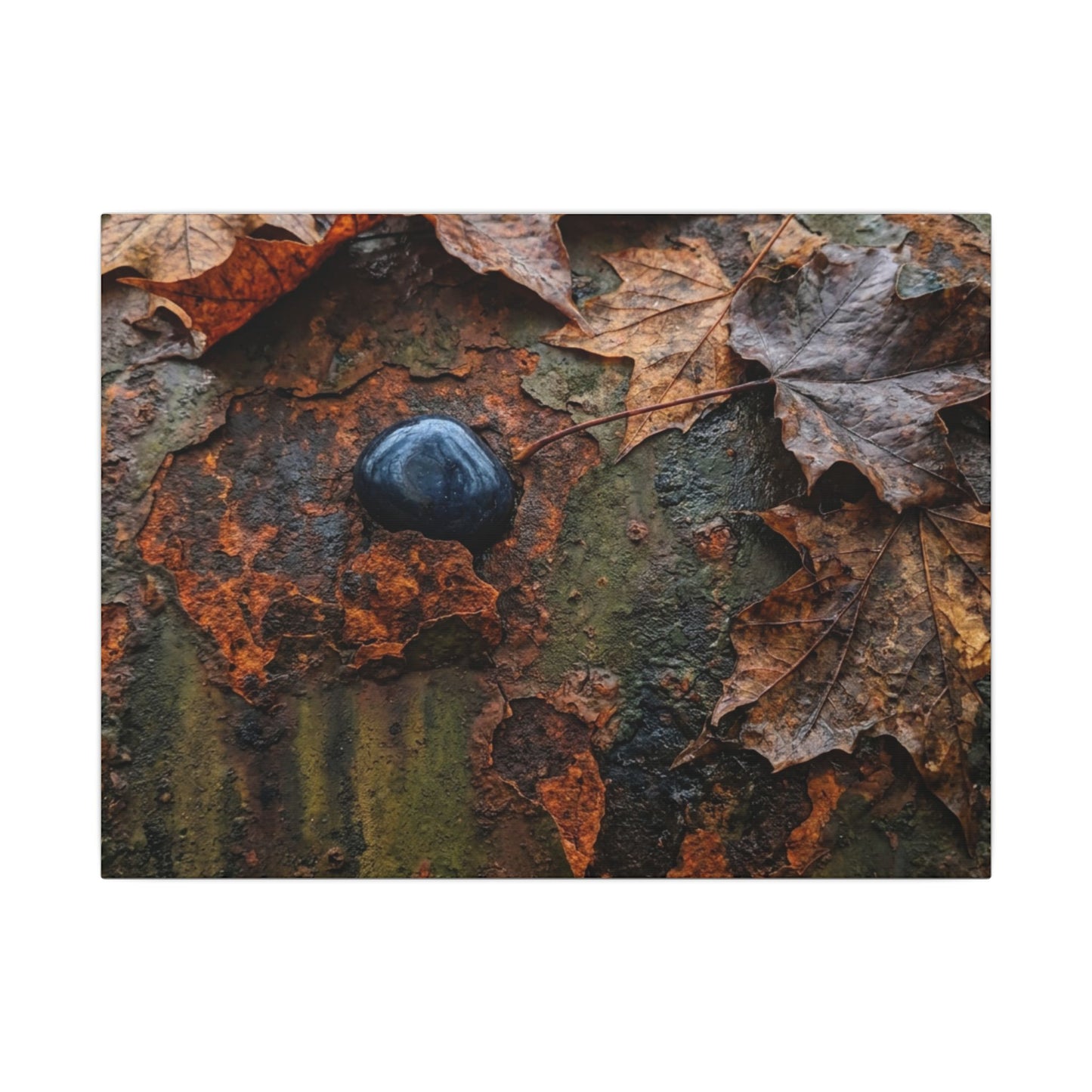 Datsuzoku Rust Patina Canvas Art - Dark Japandi Moody Minimal