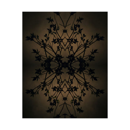Shadow Play Wall Art Print | Spring Dark Japandi Shadow Zen Art