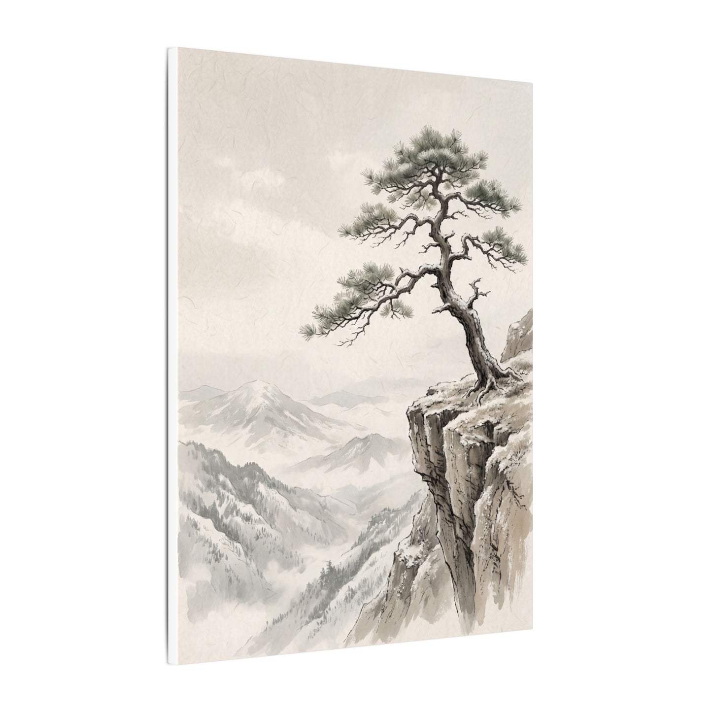 Seijaku Pine Tree Canvas Art - Japandi Japanese Pattern