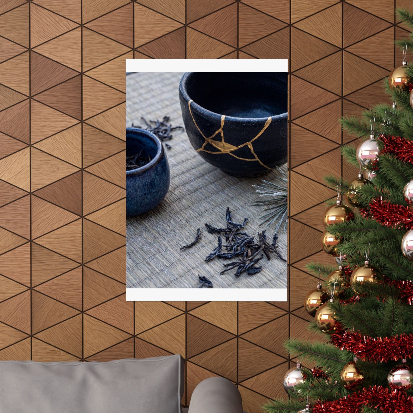 Philosophical Tea Ceremony Wall Art Print - Gold Vein Kintsugi