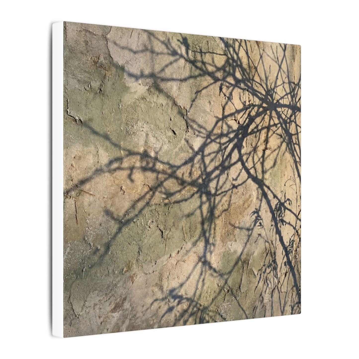 Japandi Shadow Play in Golden Hour | Texture Canvas Art