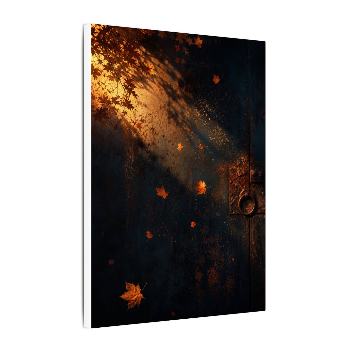 Dark Japandi Rust Patina in Golden Hour | Shadow Zen Canvas Art
