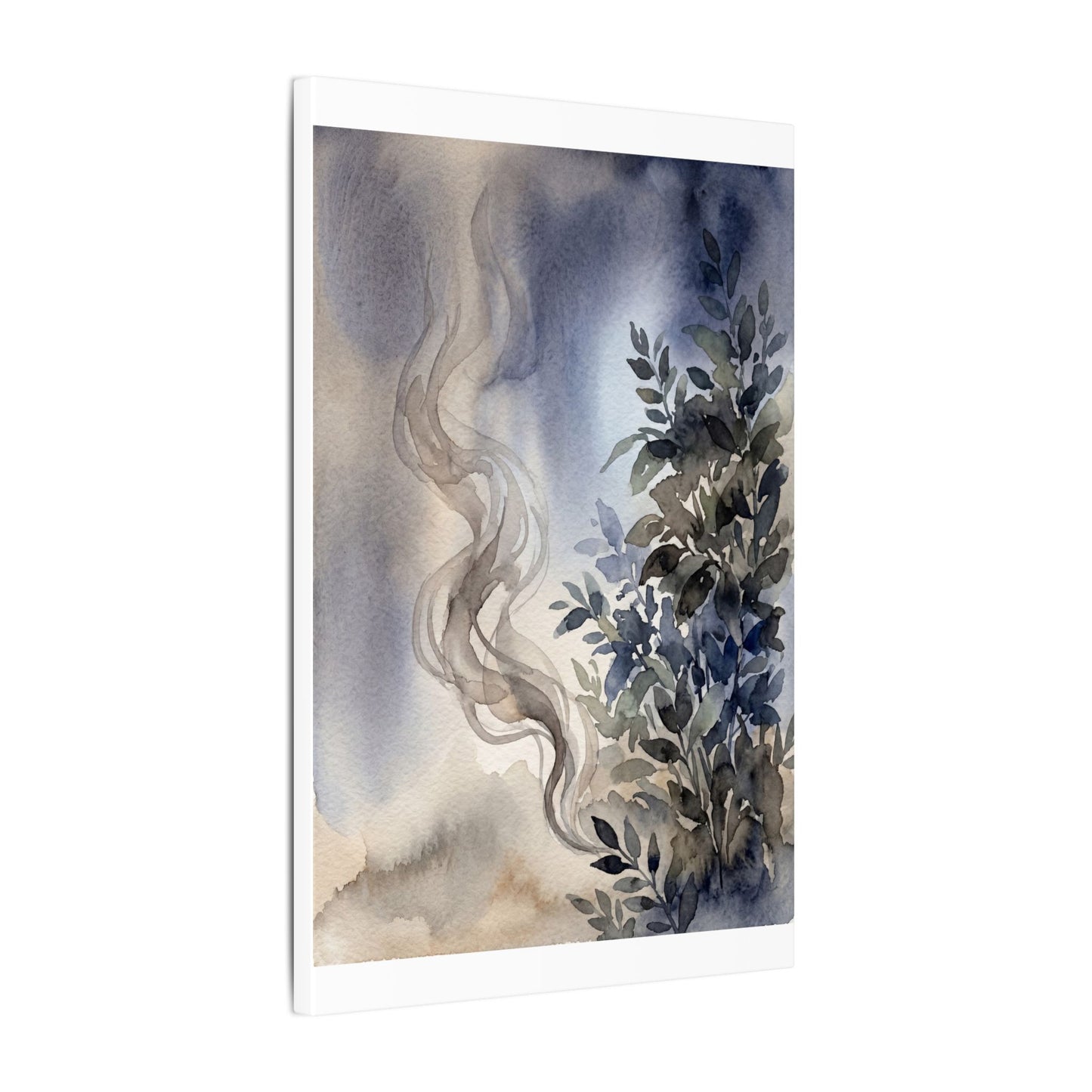 Incense Smoke Summer Canvas Art | Japandi Cozy Design