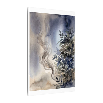 Incense Smoke Summer Canvas Art | Japandi Cozy Design