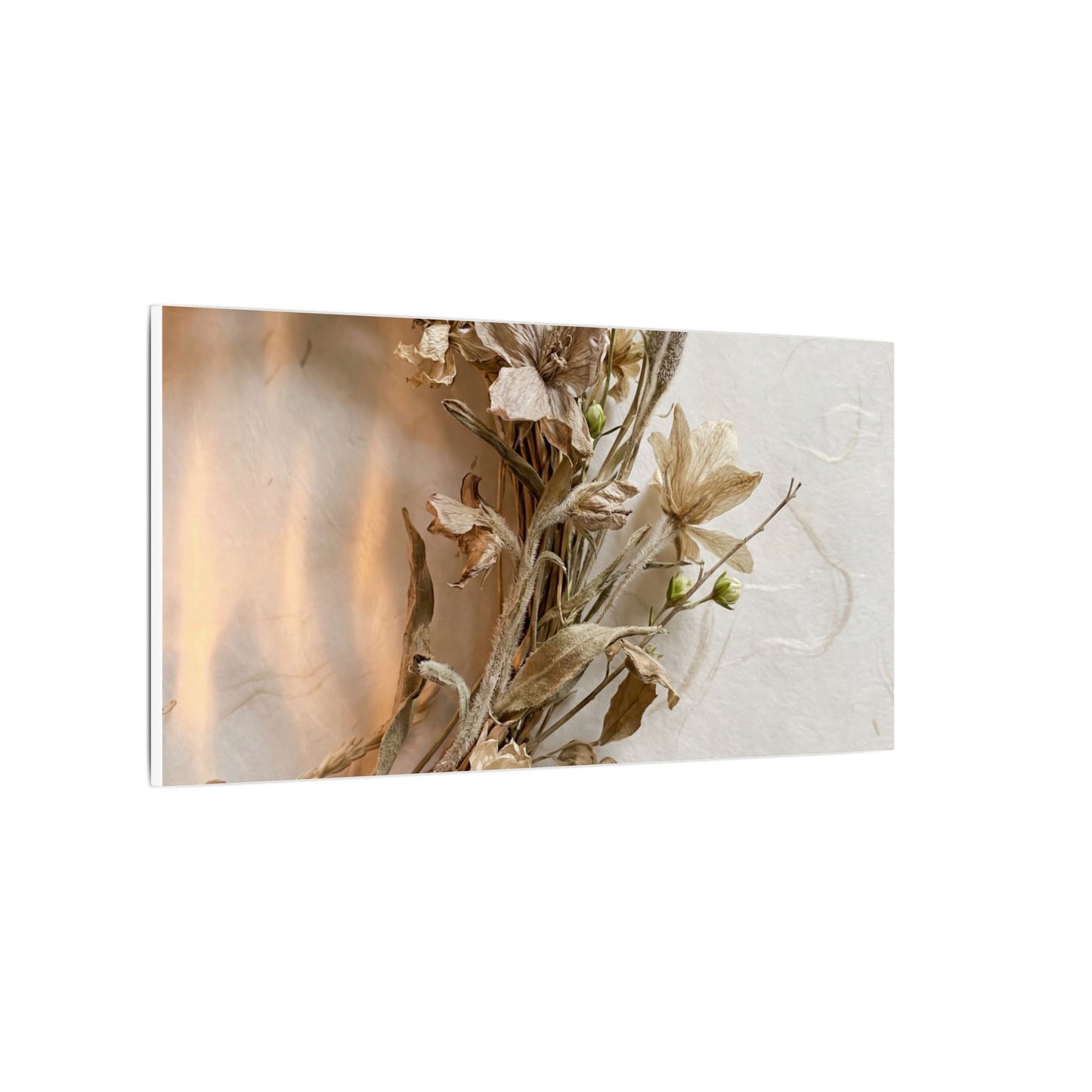 Dried Flowers Japanese Pattern Canvas Art | Neutral Japandi Art